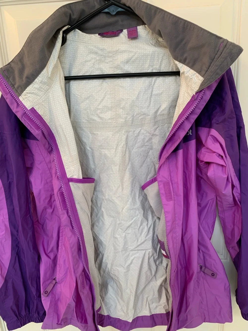 Marmot Girls' Two-Tone Purple Rain Jacket